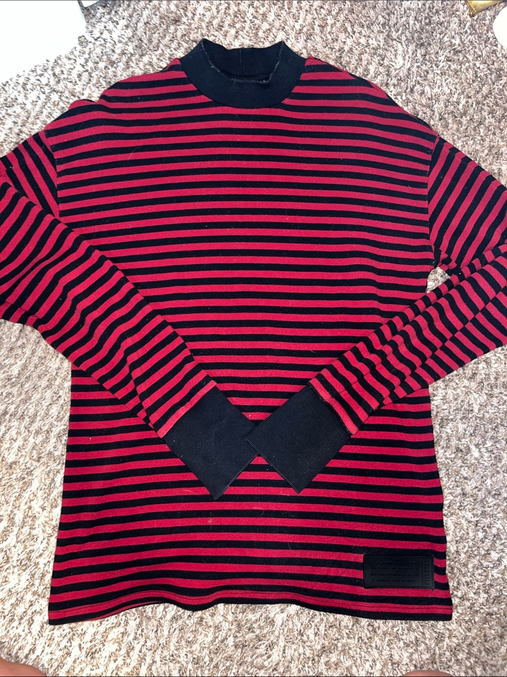Killstar Red and Black Striped Knit Top